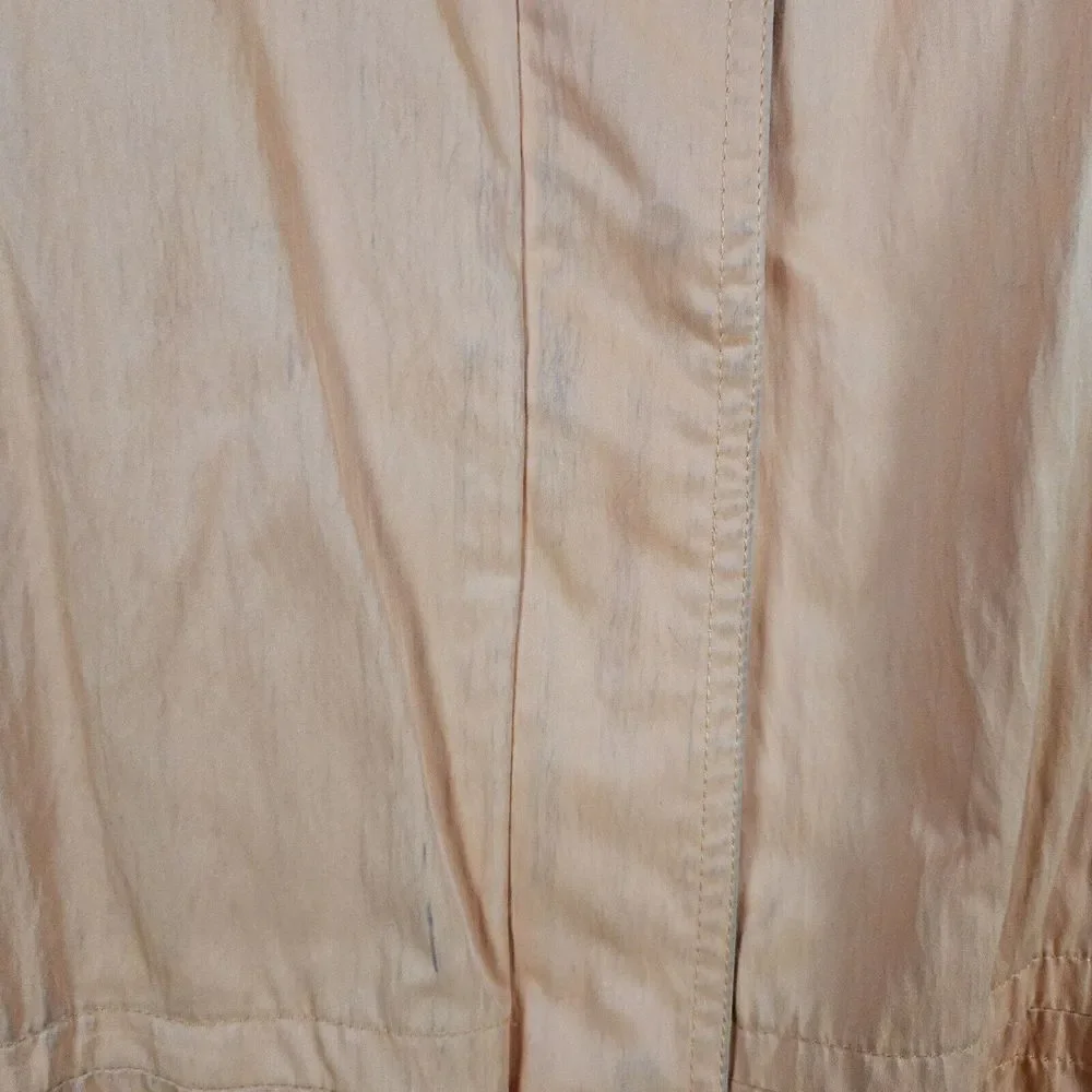 Chico's Women Full Zip Windbreaker Jacket Size 2‎ (M) Pumpkin Orange SLIGHT WEAR